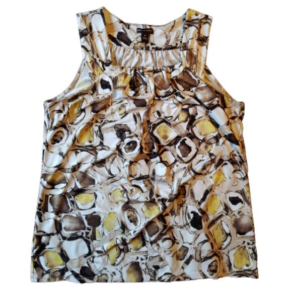 Dana Buchman Patterned Dressy Tank Medium - Picture 1 of 6